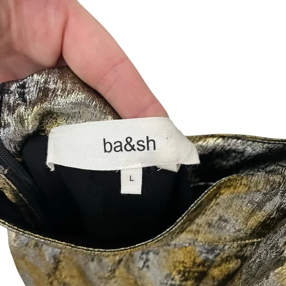 BA&SH Franckie Mixed Metallic Open Back Maxi Dress - Picture 7 of 11